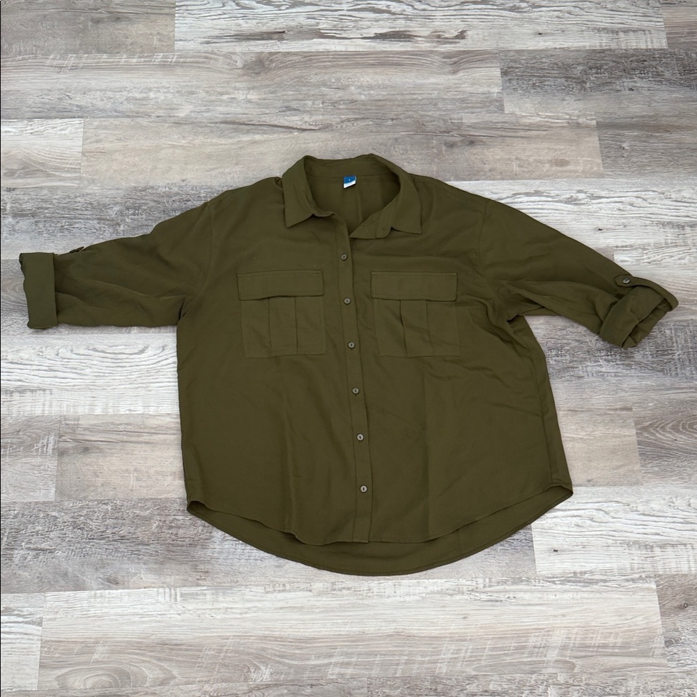 Old Navy Khaki Green Casual Shirt
